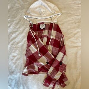 American Eagle Hooded Flannel